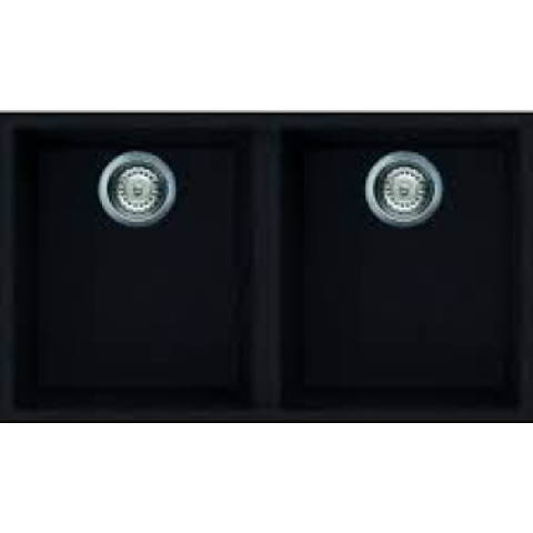 Elleci QUADRA350U 花崗岩廚房台下石盆 (黑色)